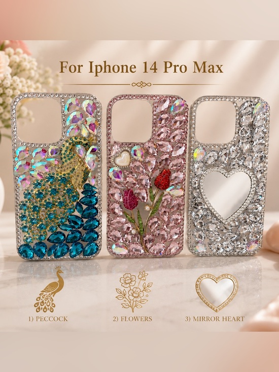 Source Unknown Other - Handmade Bling iPhone 14 Pro Max Cases